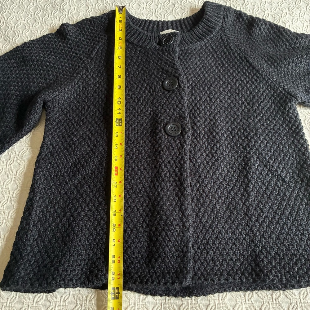 Chico's Wool Blend Black Knit Cardigan Size 2 US Large/12 - Picture 7 of 7